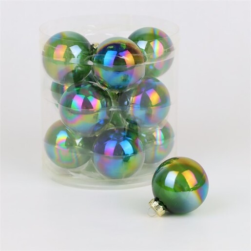 Staklene kuglice 6cm, 12kom, antracit