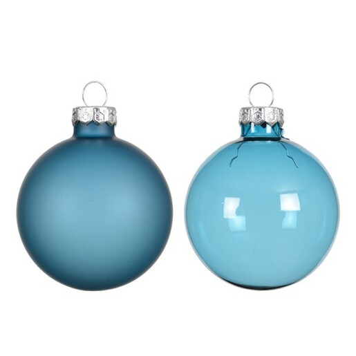 Staklene kuglice 8cm, 4kom, plava
