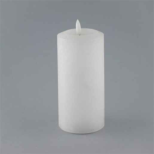 Svijeća s LED plamenom 15.5cm, bijela