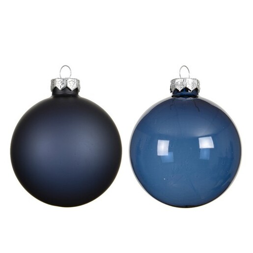 Staklene kuglice 8cm, 4kom, plava