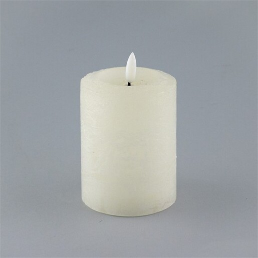 Svijeća s LED plamenom 10cm, bež