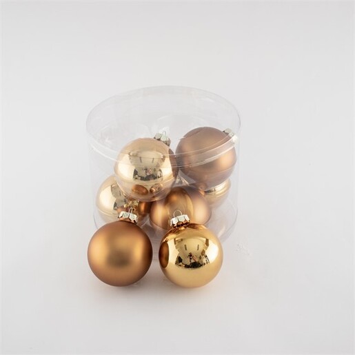 Staklene kuglice 8cm, 8kom, zlatna