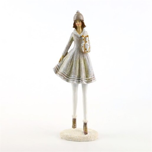 Figura djevojka u kaputu 29cm, bijela