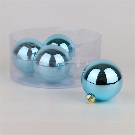 Staklene kuglice 10cm, 4kom, plava