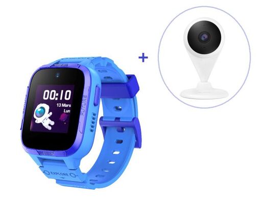 360 Botslab Kids Watch E3 PRO plavi, pametni sat  + 360 Smart Camera AC1C Pro