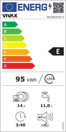 VIVAX HOME perilica posuđa DW-601472C X