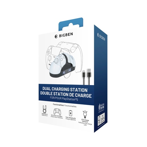 Bigben Dual Charger za PS5 Dualsense kontroler