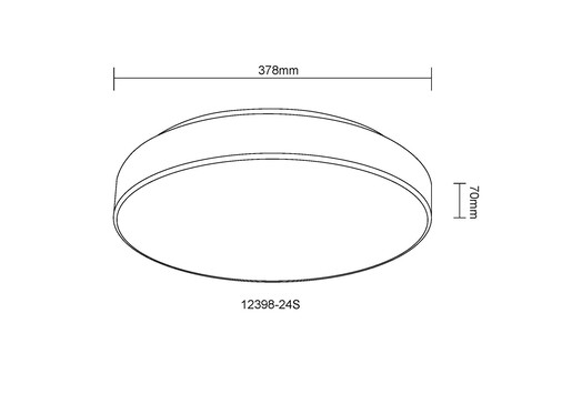Stropna svjetiljka NIELSEN (Ø37.8 cm), LED, bijela