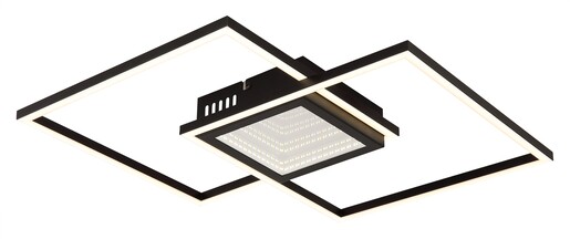 Stropna svjetiljka SAUNDERS, LED, crna