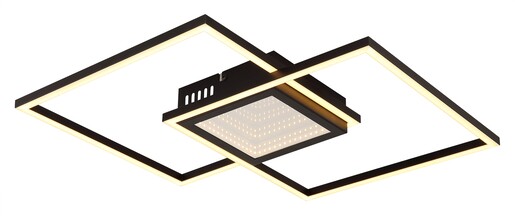 Stropna svjetiljka SAUNDERS, LED, crna