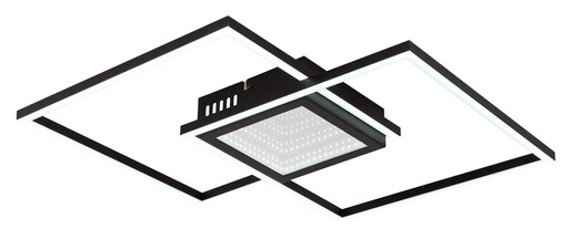 Stropna svjetiljka SAUNDERS, LED, crna