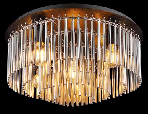 Stropna svjetiljka GORLEY (Ø50 cm), 5x E27, crna