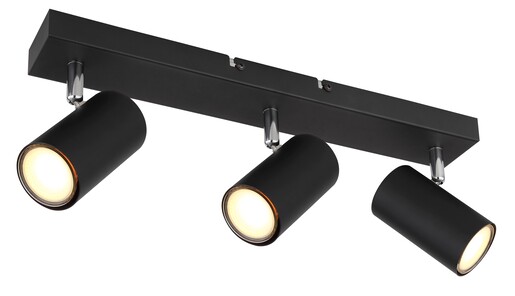 Stropni reflektor ROBBY, 3x GU10, crni