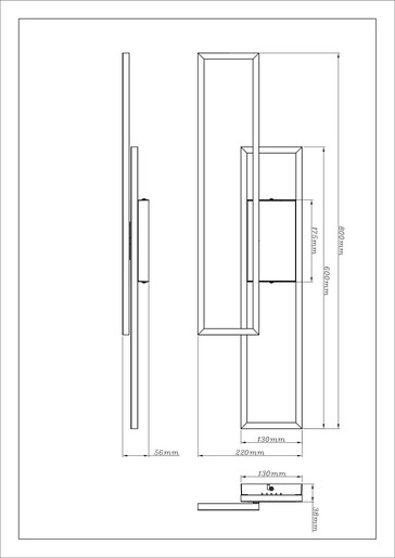 Stropna svjetiljka TATJANA, LED, crna