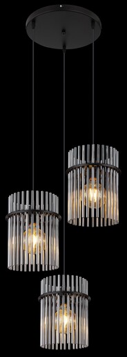 Viseća svjetiljka GORLEY, 3x E27, crni