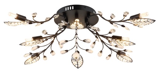 Stropna svjetiljka JANIS, 8x G9 LED, crna