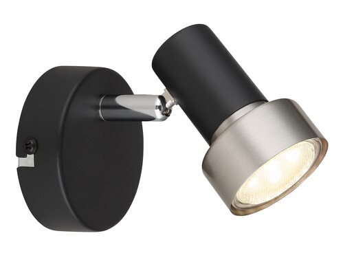 Zidni reflektor MASON, 1x GU10, crni