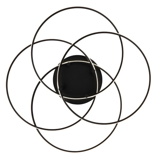 Stropna svjetiljka KOMBOS, LED, crna