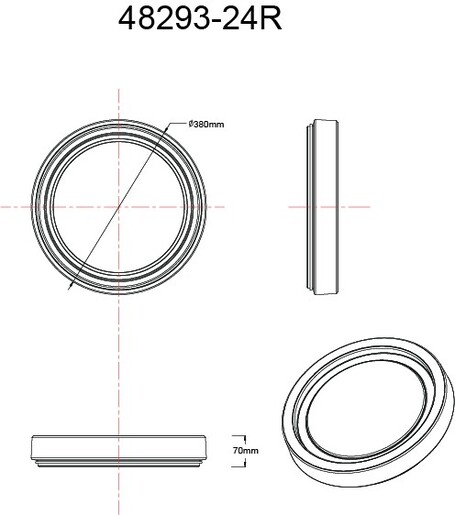 Stropna svjetiljka MARCIA (Ø38 cm), LED, bijela