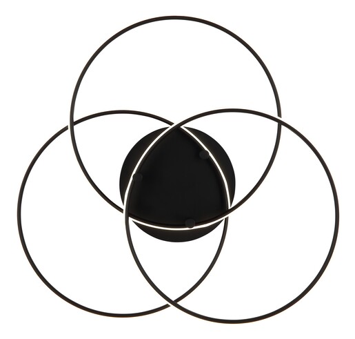 Stropna svjetiljka KOMBOS, LED, crna