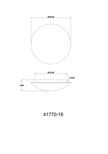 Stropna svjetiljka PATRICIA (Ø26 cm), LED, bijela
