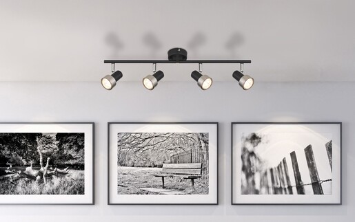 Stropni reflektor MASON, 4x GU10, crni