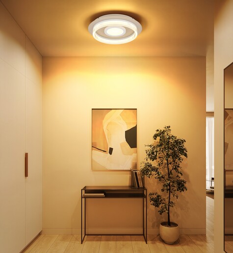 Stropna svjetiljka ZARA (Ø40 cm), LED, bijela