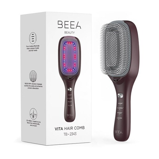 BEEA Skin Vita - češalj za anti-aging kose, kakaosmeđa