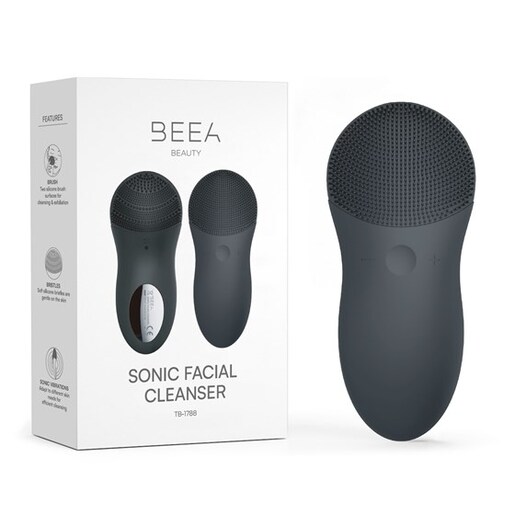 BEEA Skin Sonic - čistač za lice, silikonski, crni