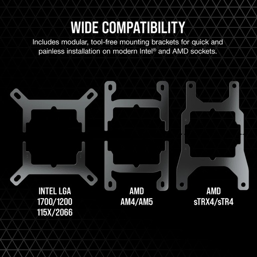 Vodeno hlađenje Corsair iCUE H100i ELITE RGB, 240mm radiator