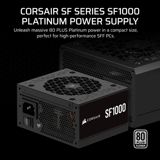 Napajanje Corsair SF1000, 1000W, 80 Plus Platinum, modularno