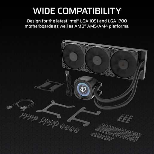 Vodeno hlađenje Corsair Nautilus 360 RS LCD, 360mm radiator