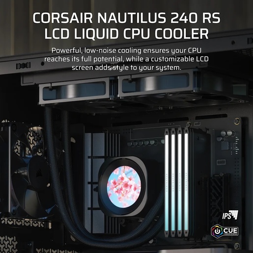 Vodeno hlađenje Corsair Nautilus 240 RS LCD, 240mm radiator