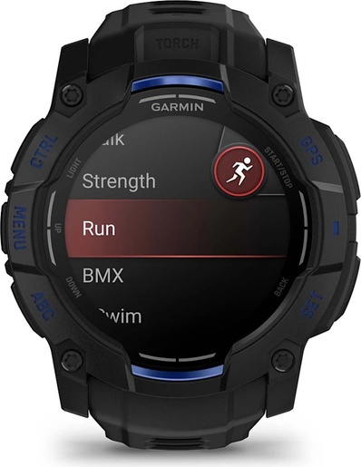 Garmin Instinct 3 Amoled, 50mm, Black Bolt Blue, 010-03020-03, pametni sat