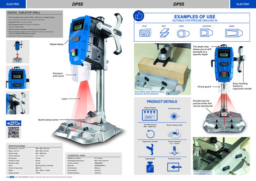 SCHEPPACH stolna bušilica DP55 710W