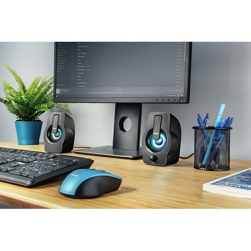 Trust Gemi, zvučnici, 2.0, 6W, RGB, crni