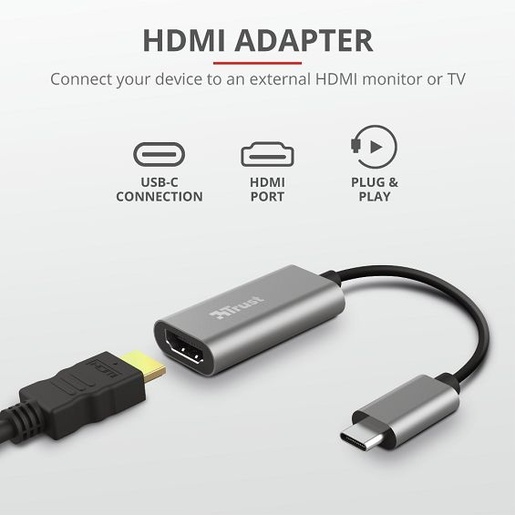 Trust Dalyx USB-C na HDMI adapter, srebrni