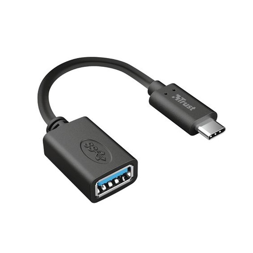 Trust Calyx USB-C na USB-A (Ž) adapter, crni