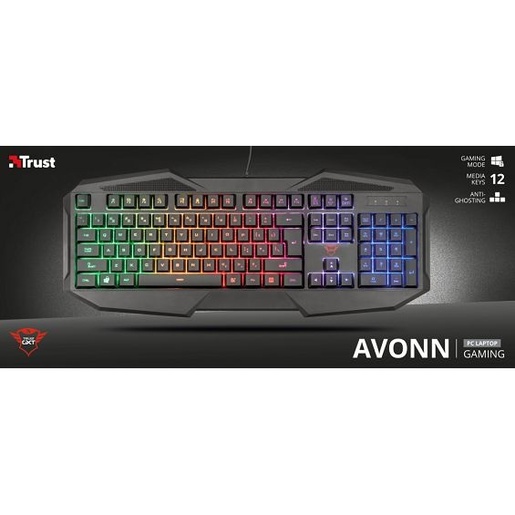 Trust GXT 830-RW Avonn gaming tipkovnica, crna