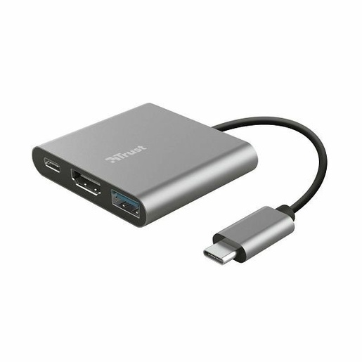 Trust Dalyx USB-C Hub 3u1, USB-C, HDMI, USB-A