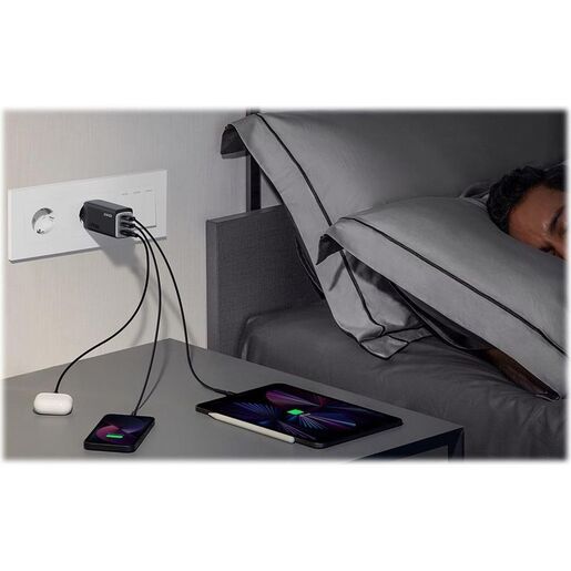 Anker GaN Prime 737 punjač, 120W, 2xUSB-C/USB-A, sivi