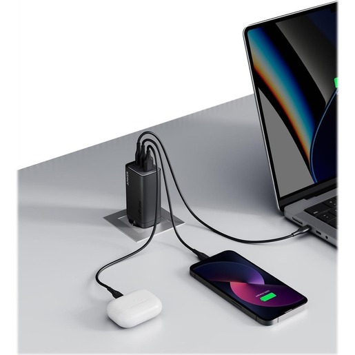 Anker GaN Prime 737 punjač, 120W, 2xUSB-C/USB-A, sivi