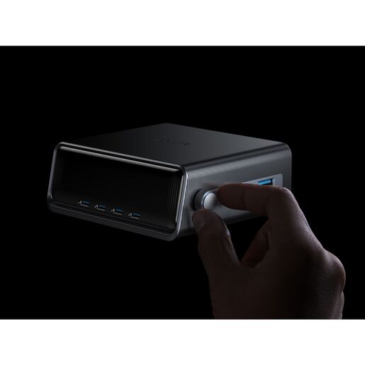 Anker GaN Prime Desk punjač, 250W, 2xUSB-A/4xUSB-C, crni