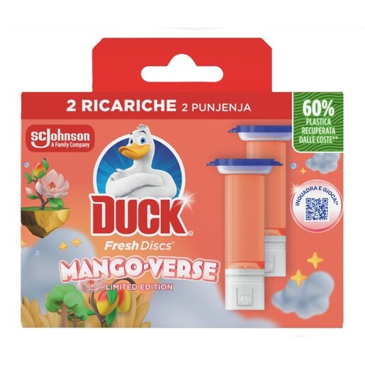 Duck Fresh Discs osvježivač za wc školjku, punjenje, Mango Verse, 72 ml