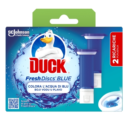 Duck Fresh Discs gel za čišćenje i osvježavanje wc školjke, punjenje, Blue, 72 ml