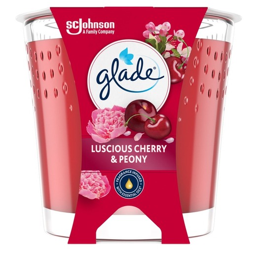 Glade mirisna svijeća, trešnja i božur, 129 g