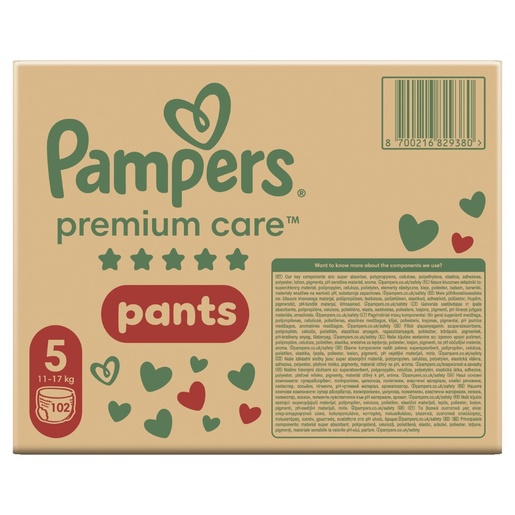 Pampers Pants Premium Care pelene, vel. 5 (12-17kg), 102 kom