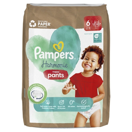 Pampers Harmonie Pants pelene, vel. 6 (15+kg), 19 kom