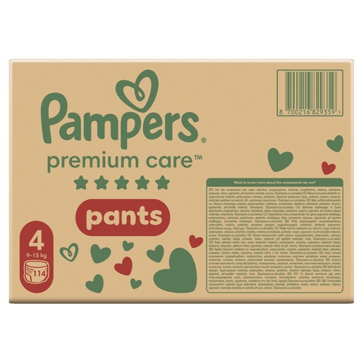 Pampers Pants Premium Care pelene, vel. 4 (9-15kg), 114 kom