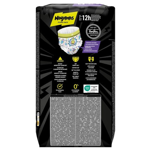 Pampers Ninjamas Pyjama Pants Space pelene, vel. 4 (27-43kg), 9 kom